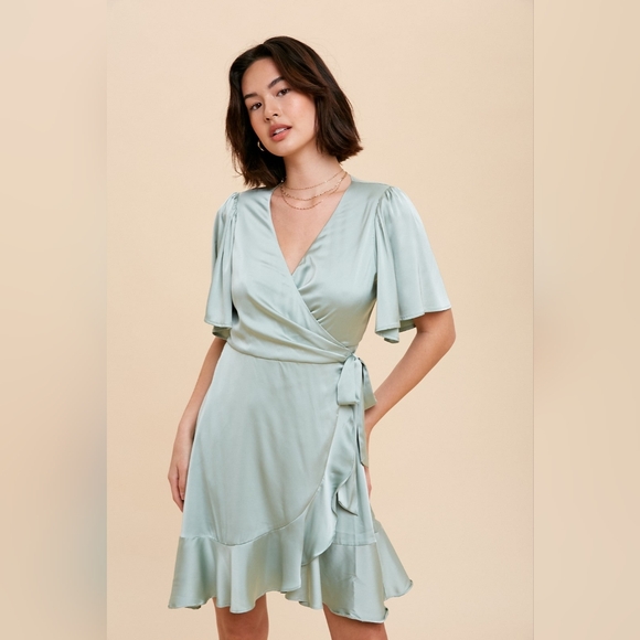 Lucy Paris Sage Wrap Dress - Picture 3 of 3